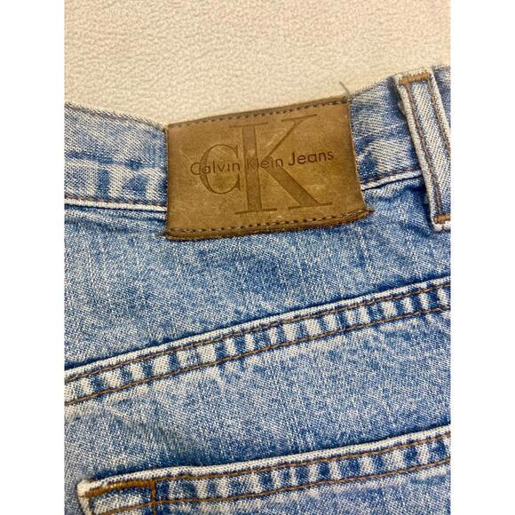 VINTAGE Calvin Klein Jeans Mens/Junior 26 Faded Denim Straight Leg Cotton Y2K - Picture 4 of 4